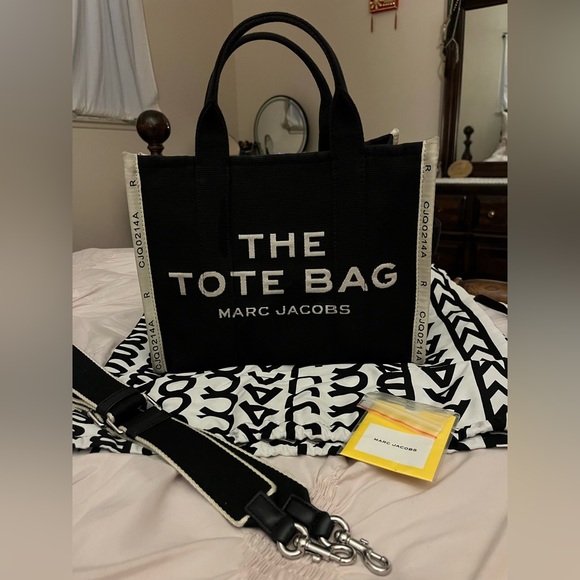 The Jacquard Marc Jacobs Medium Black Tote Bag